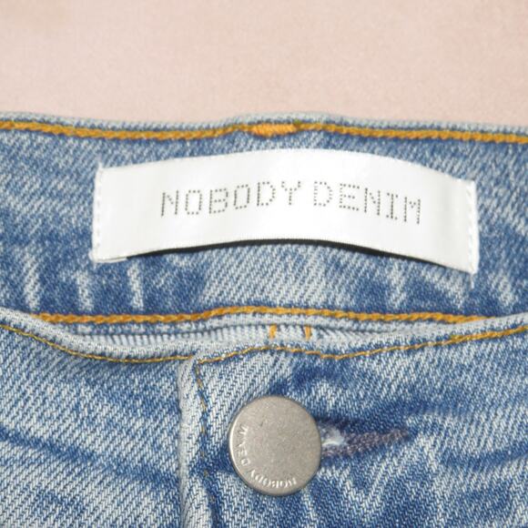 Nobody Denim Light Wash Distressed High Rise Frankie Ankle Jeans - Picture 8 of 11